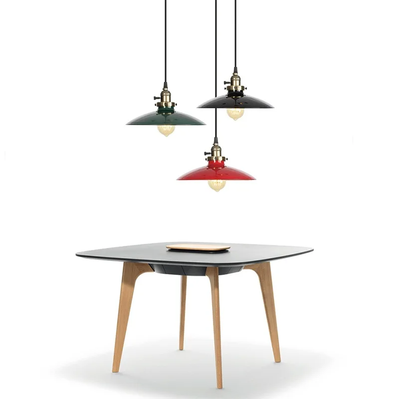 Vintage Colorful 250mm Diameter Round Shade Modern Pendant Circular Light Hanging