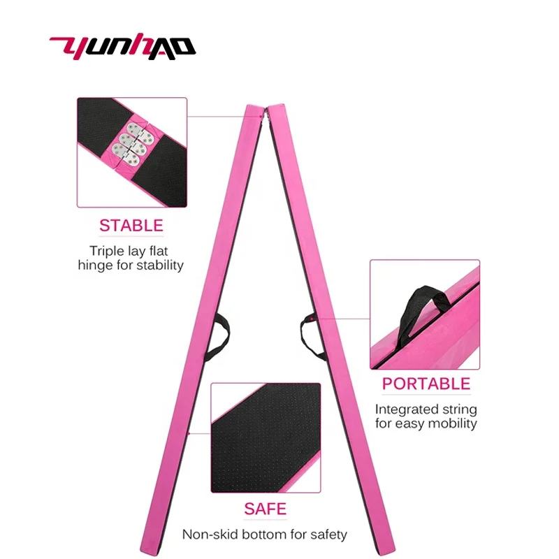 YC Hot Sale Factory Direct 7FT Folding Gymnastic Balance Beam For Kids
