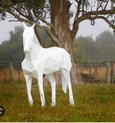 stainless steel geometric animal sculpture metal bear gold sculpture for sale