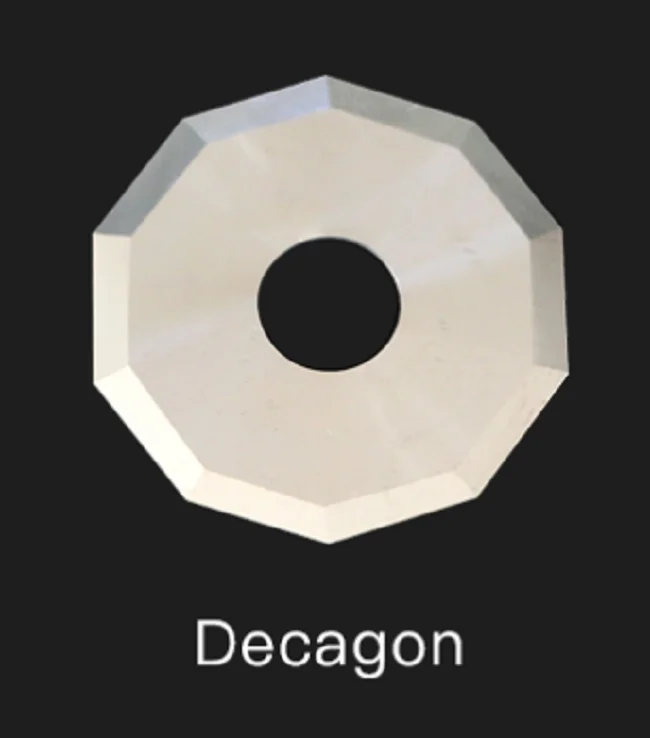 YIZHOU decagon Cross-edge Tungsten Steel вращающийся резак с Круглым лезвием для натуральной кожи ПВХ