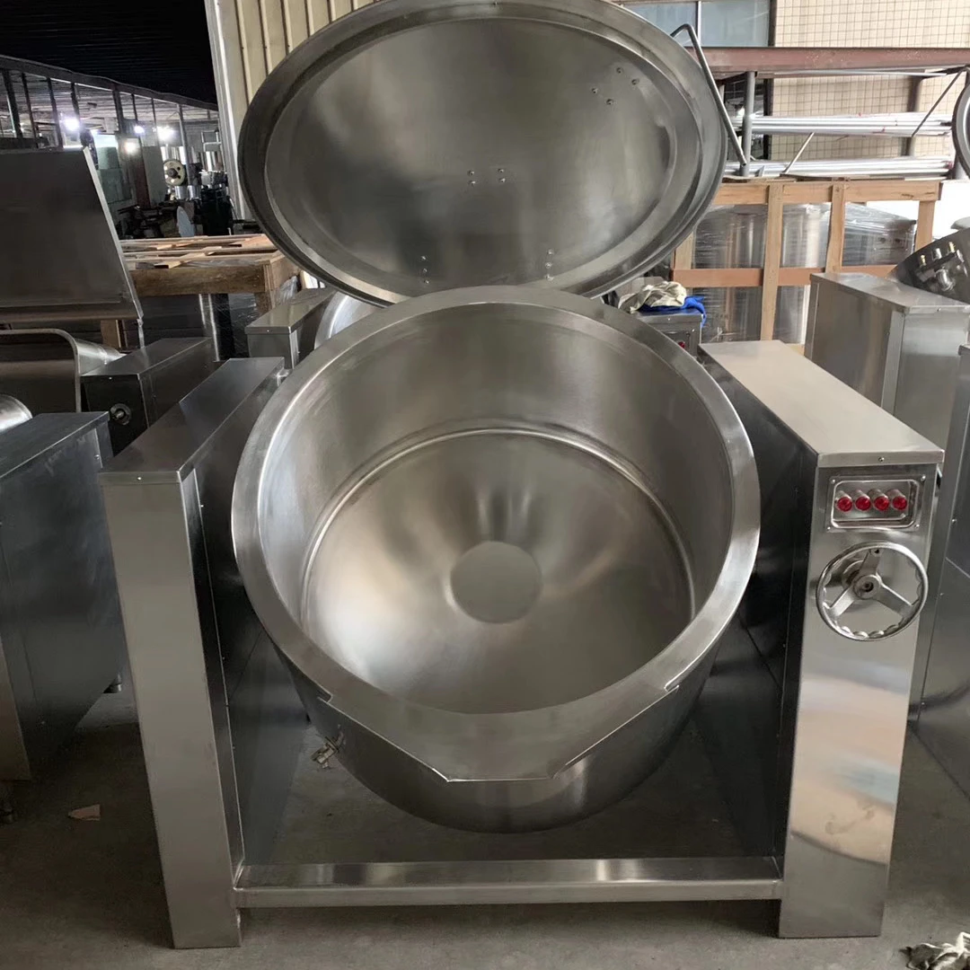 steam jacketed soup boiler sauce jam syrup boiling pot food cooking kettle boiling water equipment