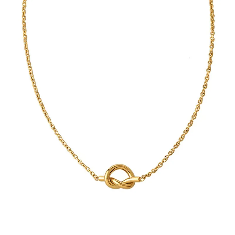 N616 Fashion jewelry necklace wholesale geometric button twisted necklace earrings personality simple light luxury jewelry gifts