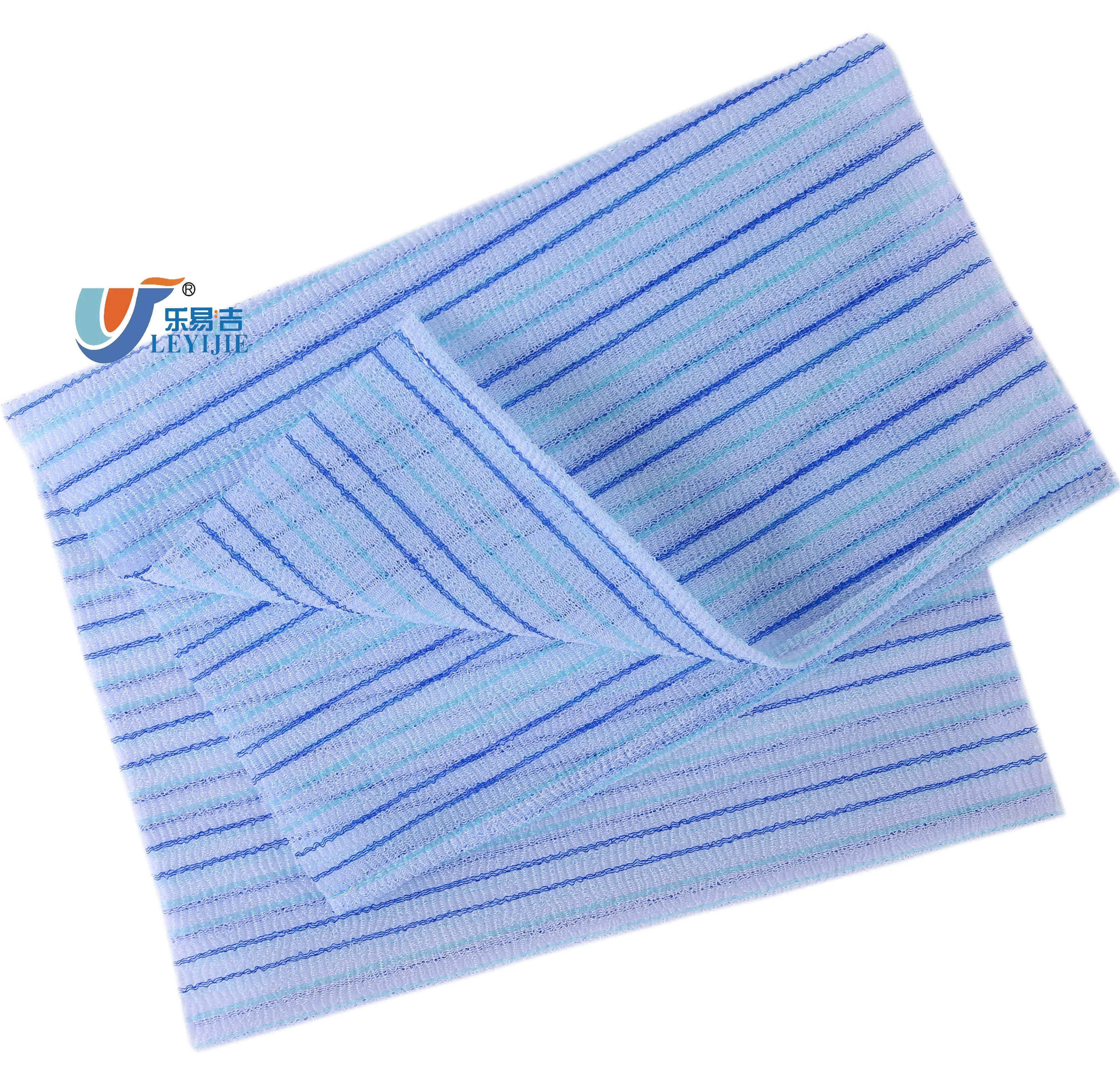 Yard Dyed Stripe 100% Nylon Bath Towel Spa Shower Hotel Disposable Sauna Bath Towel