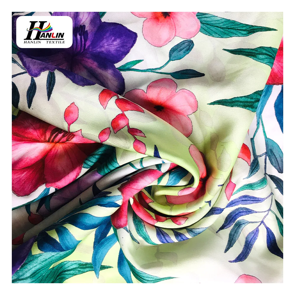 50D satin silk digital print Spandex Fabric for dubai market with hundreds design