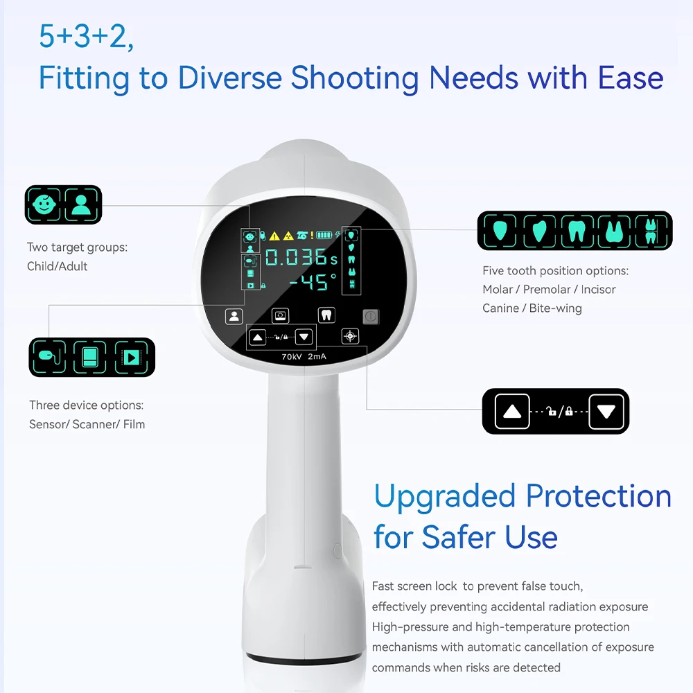 Leotech high frequency digital portable mini dental X ray machine with touch screen