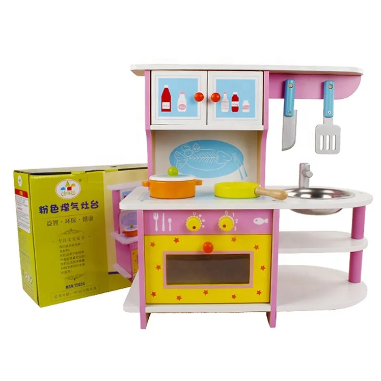 Wholesale Modern Comfort Mini Mother Garden Child Pretend Play Miniature Wooden Kitchen Toy Accessories Sets For Baby