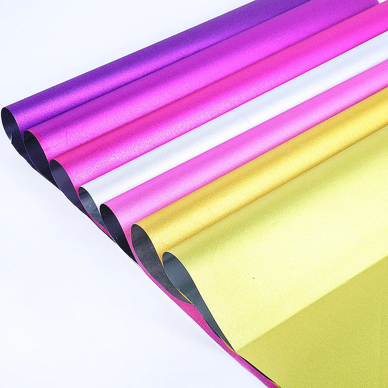 colorful embossed holographic FILM wrapping paper for flowers Glitter Film