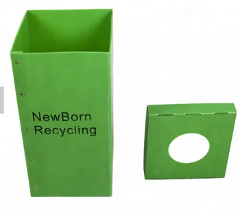 Recycle Corrugated Plastic Trash Bin