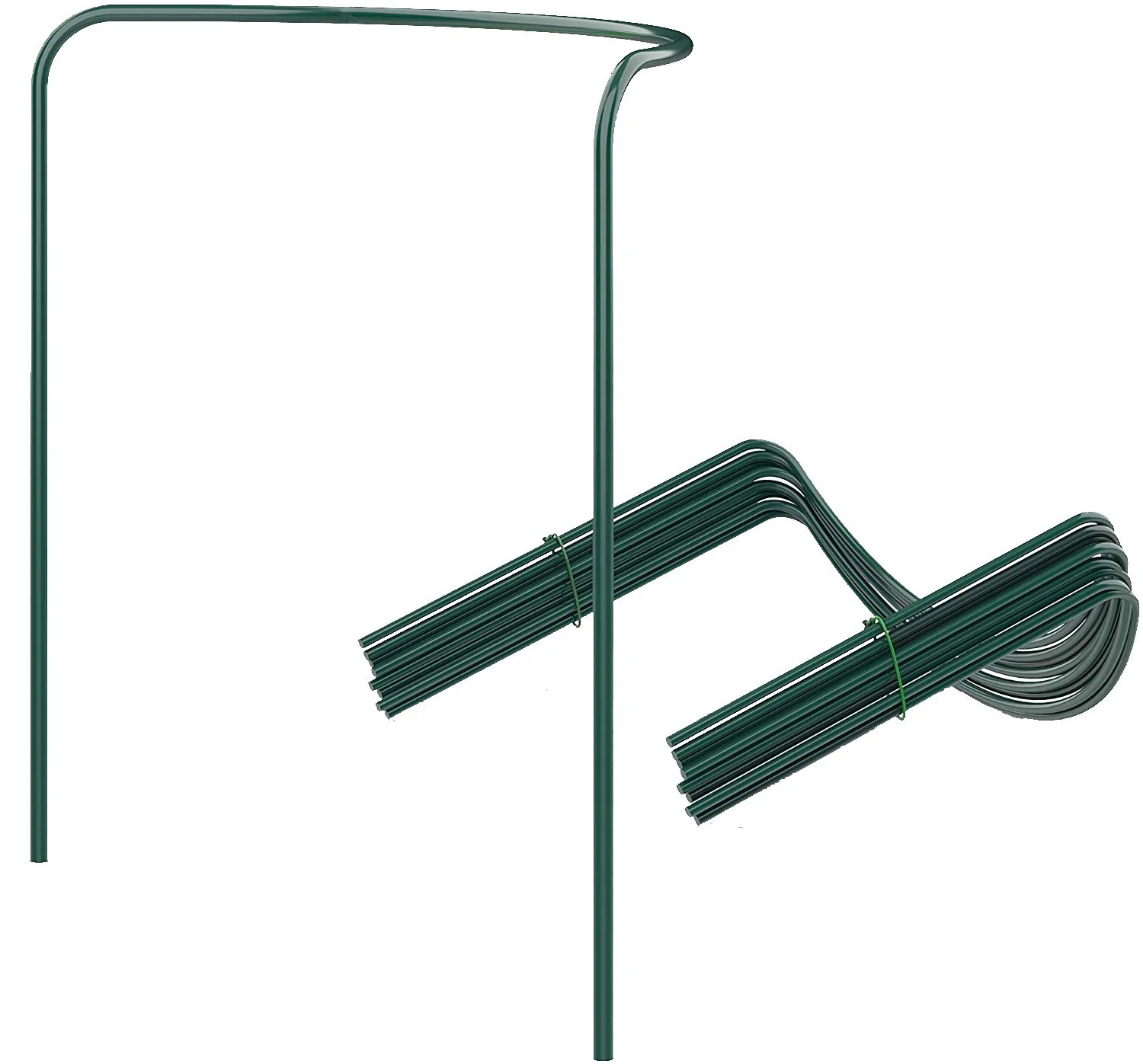 2 pc/4pc/6pc/12pc/24pc Metal Garden Flower Plant Stakes Climbing Bow Plant Supports for Flowers Rose Tomatoes