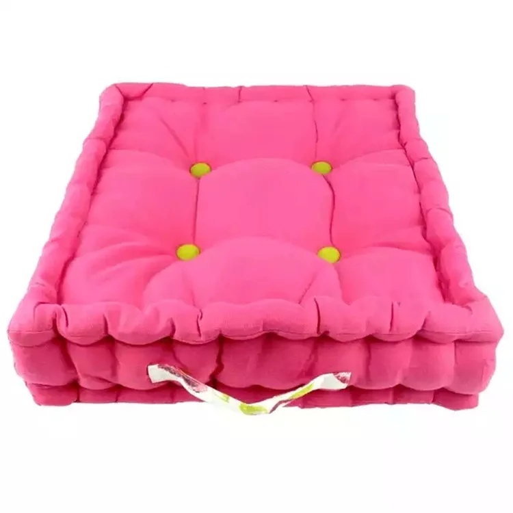 100% Cotton Outdoor Box Cushions Foam Insert Bench Seat Organic Digital Printing Box Cushions