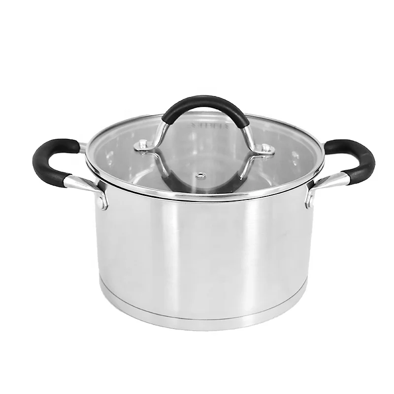 Vinod cookware kitchen ware sets stainless steel pot cooking cauldron wicca straight side glass cover home usage