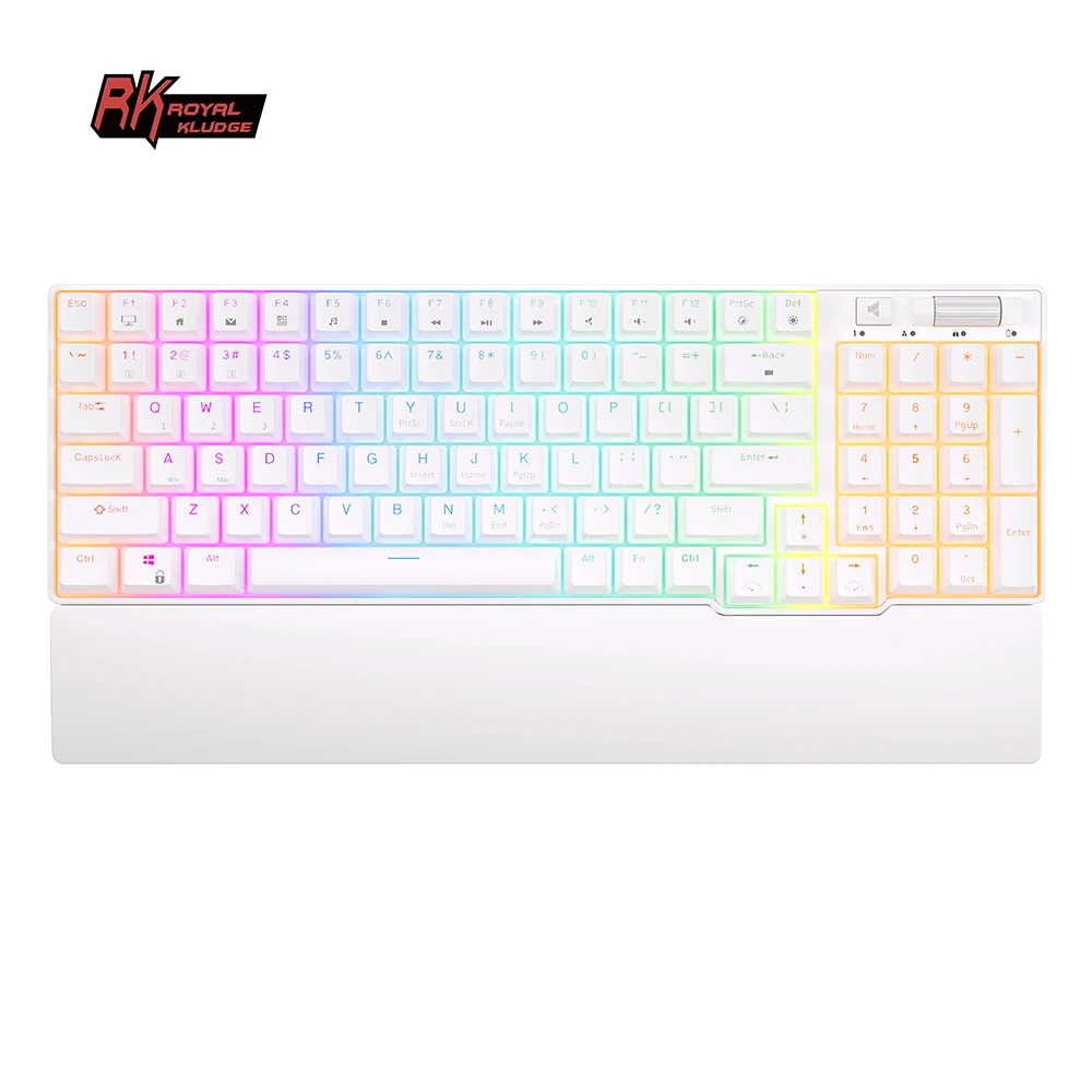 Клавиатура Royal Kludge Rk96 в стиле ретро, беспроводная механическая мини-клавиатура rgb с подсветкой, с возможностью замены клавиш, бесплатная доставка