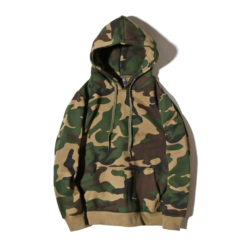 Hot Selling Camouflage Men Cotton Style Fleece Pullover Hoodie Sweatshirt