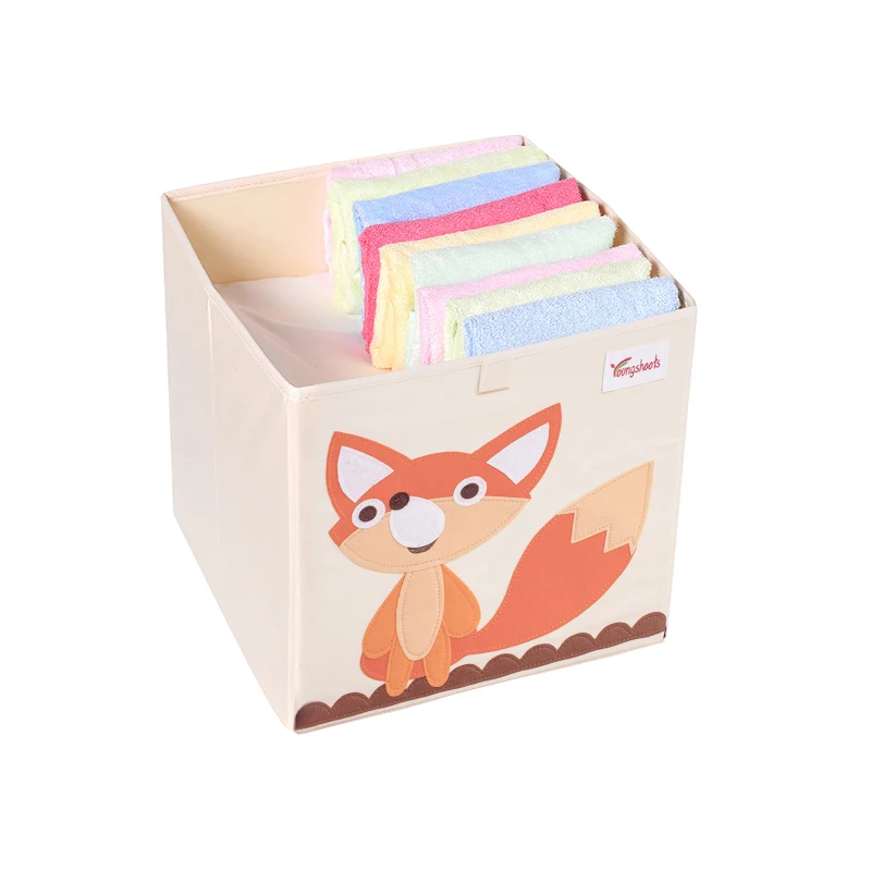 Amazon Hot Selling Custom Foldable Kid Shoes Drawer Boxes Animal Toy Storage Box Bins Clothes Storage Chest Organizer for Kids