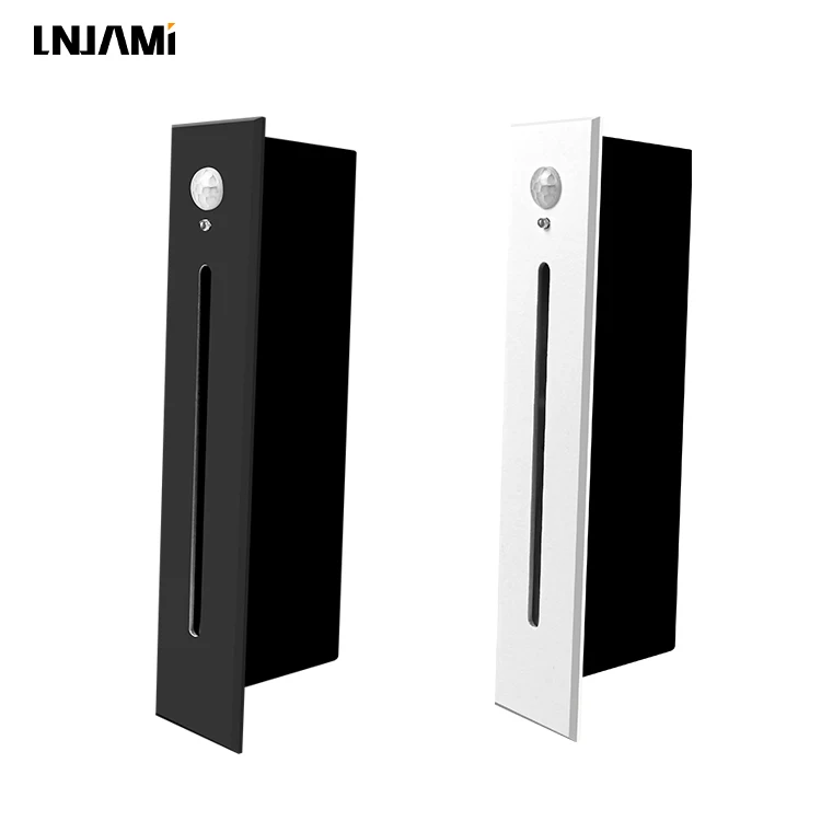 LNJAMI 3W Smart Indoor Wall Lamp IP65 Motion Sensor LED Stair Light For Corridor Interior Wall Corner Recessed Step Footlight