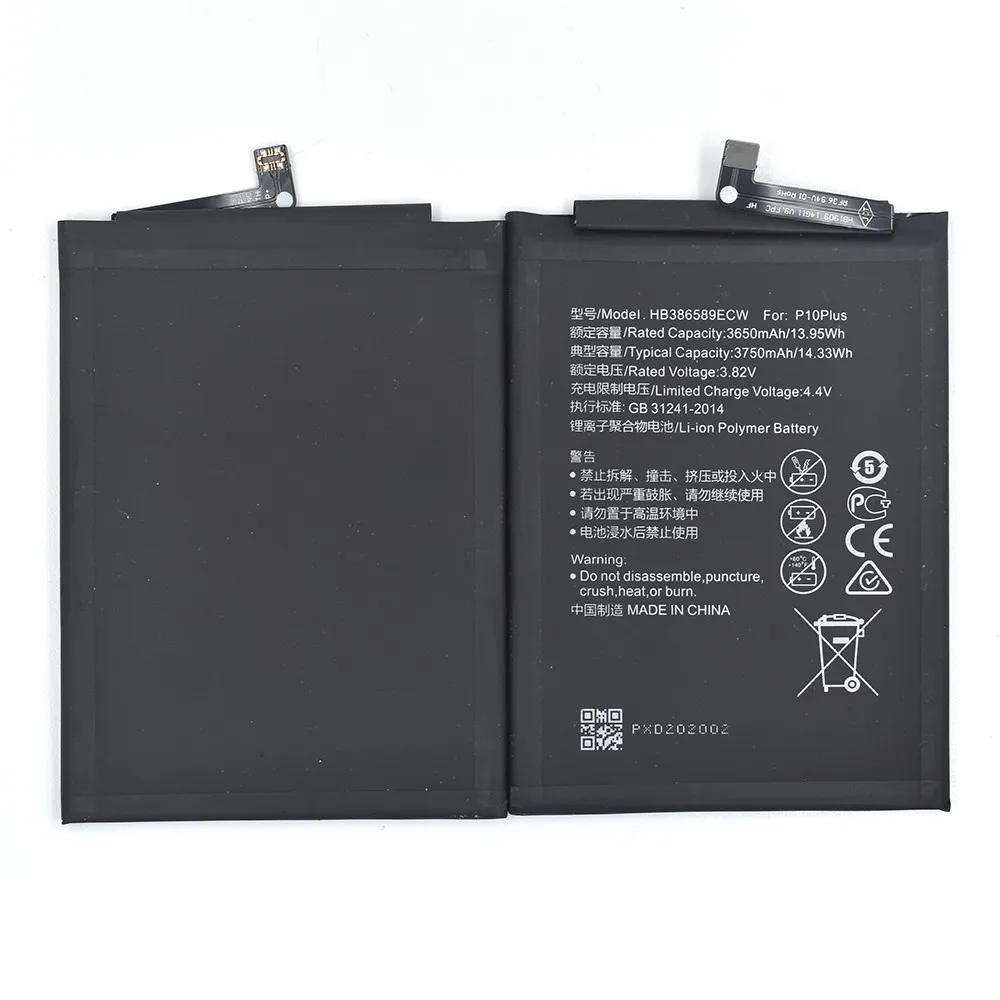 Оригинальный аккумулятор HB386589ECW для телефона Hua Wei 3650 мАч для Huawei P10 Plus Honor 8X View 10 V10 Mate 20 Lite Nova 3 4 батареи