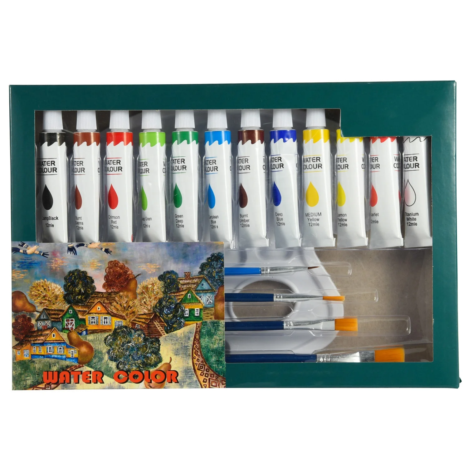 Custom logo liquitex acrylic paint classic set fine art small fabric brush set acrylic paint travel set for children