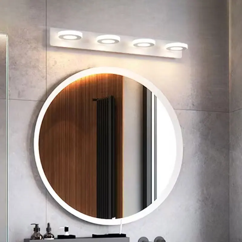 Modern Simple Acrylic LED Mirror Wall Lights Cross-Border Exclusive Bathroom Bedroom Headlights Iron Makeup Toilet-for Bathroom