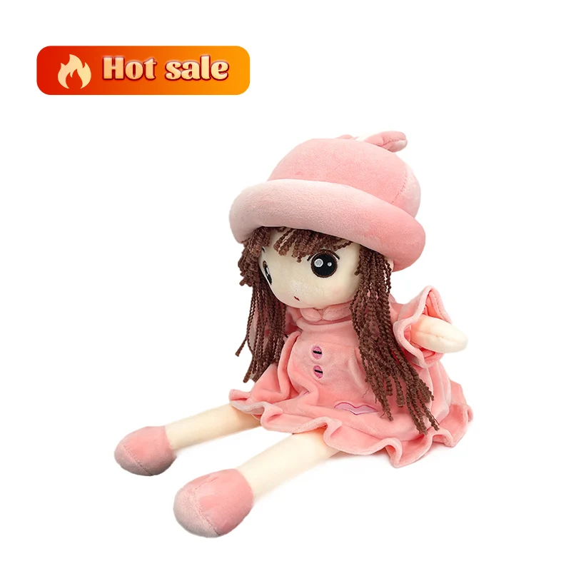 supplier sweet cartoon talking plush comforter toy doll custom big stuffed food soft baby girl doll anime manga plush doll toys