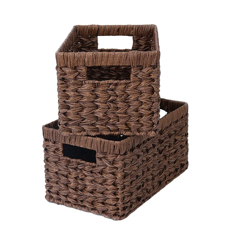 Высококачественные пластиковые плетеные корзины ручной работы из гиацинта для хранения морских водорослей