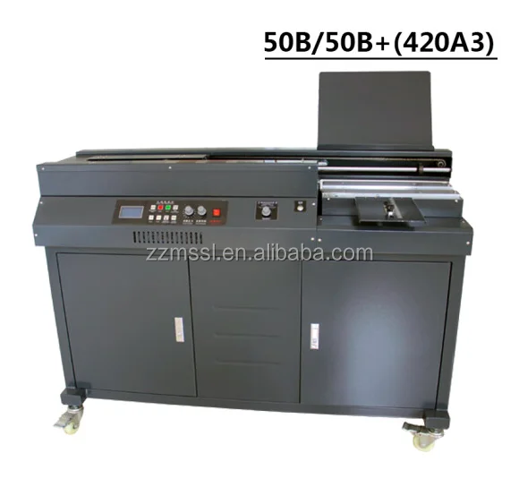 50B+ Automatic A3 A4 Glue Book Thermal Binding Machine Glue Binder Hot Melt Glue Book Perfect Binding Machine Price