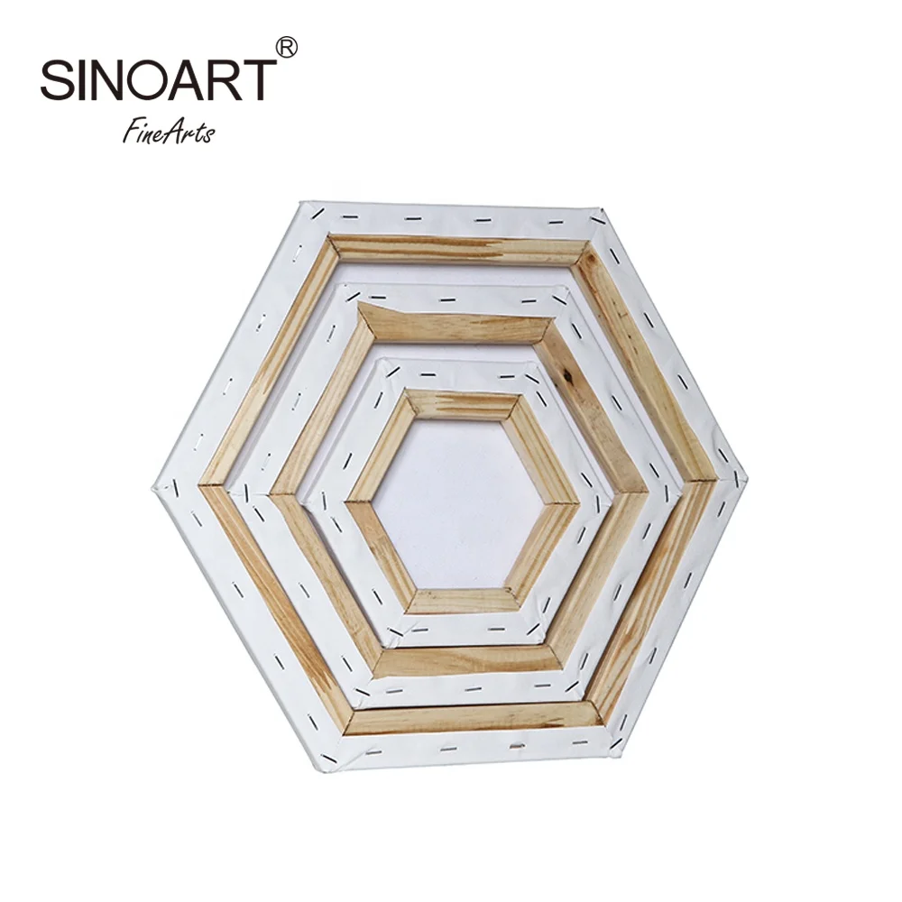 SINOART Hot Sale Oval Stretched Canvas, Artist White Round Canvas