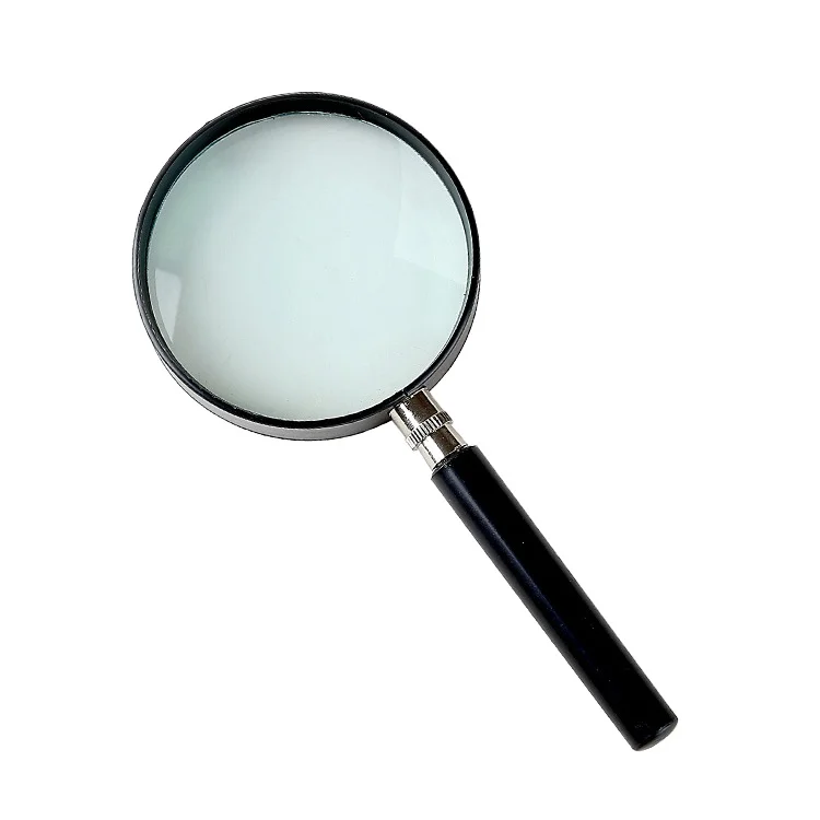 75mm Semi-metal Portable Handheld Reading Magnifier Glass Lens Magnifier Wholesale