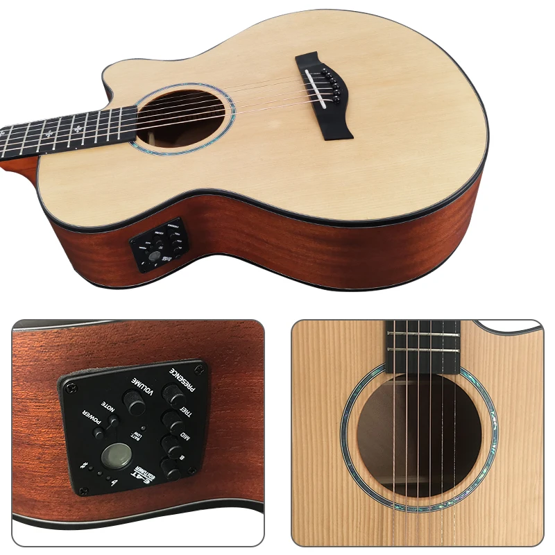 Aiersi factory handmade custom acoustic electric guitar