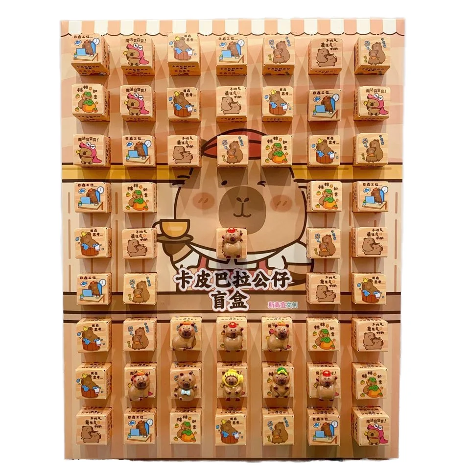 custom kids decorative figures set PVC cute charater cartoon doll capybara collection 3D toy anime action figure mystery box