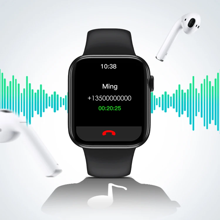 New Model 60 HZ Refresh Rate 1.82 inch 3.5D Curved Big Screen NFC IP68 Water Resistant HW37 Plus Smart Watch Series 7 Design