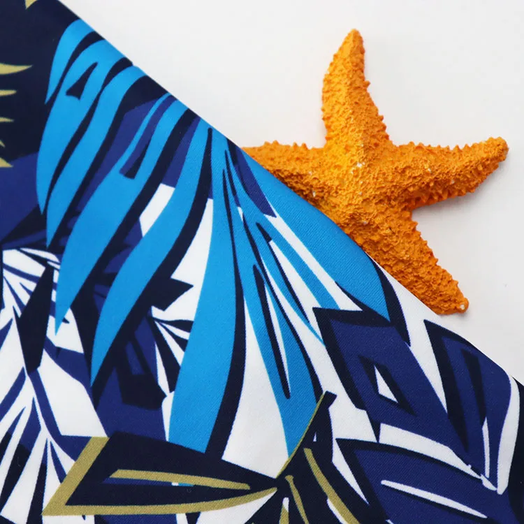 New product upf 50 custom printed swimsuit fabric for hair band