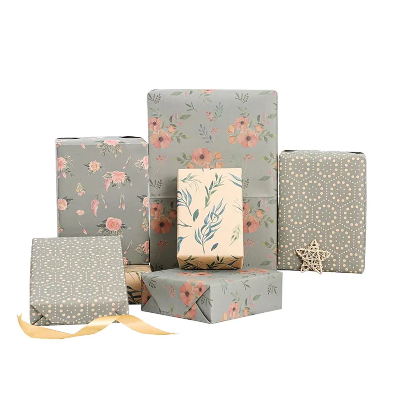 Custom Durable Tissue Wrapping Paper Rolls Kraft Newspaper For Christmas Gifts Packaging