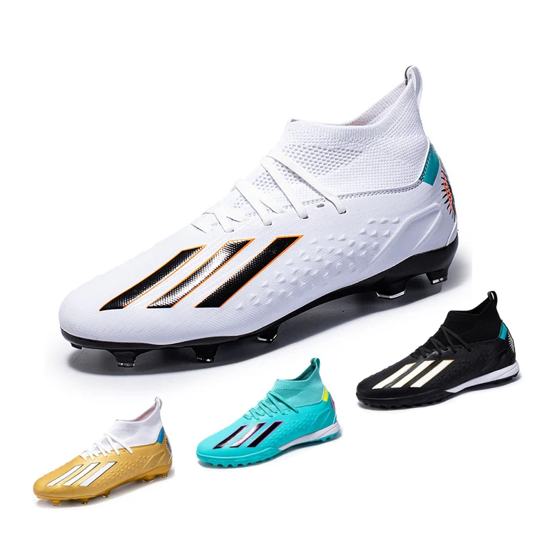 Fashionable Women Mid Cut Long Nail Soccer Boots Men Youth Athletic Non-slip Rubber Sole Football Training Shoes For Kids