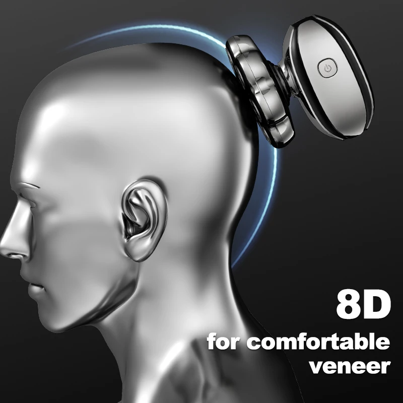 Waterproof rechargeable shaving machine foil full body washable electric bald clipper multifunctional floating shaver