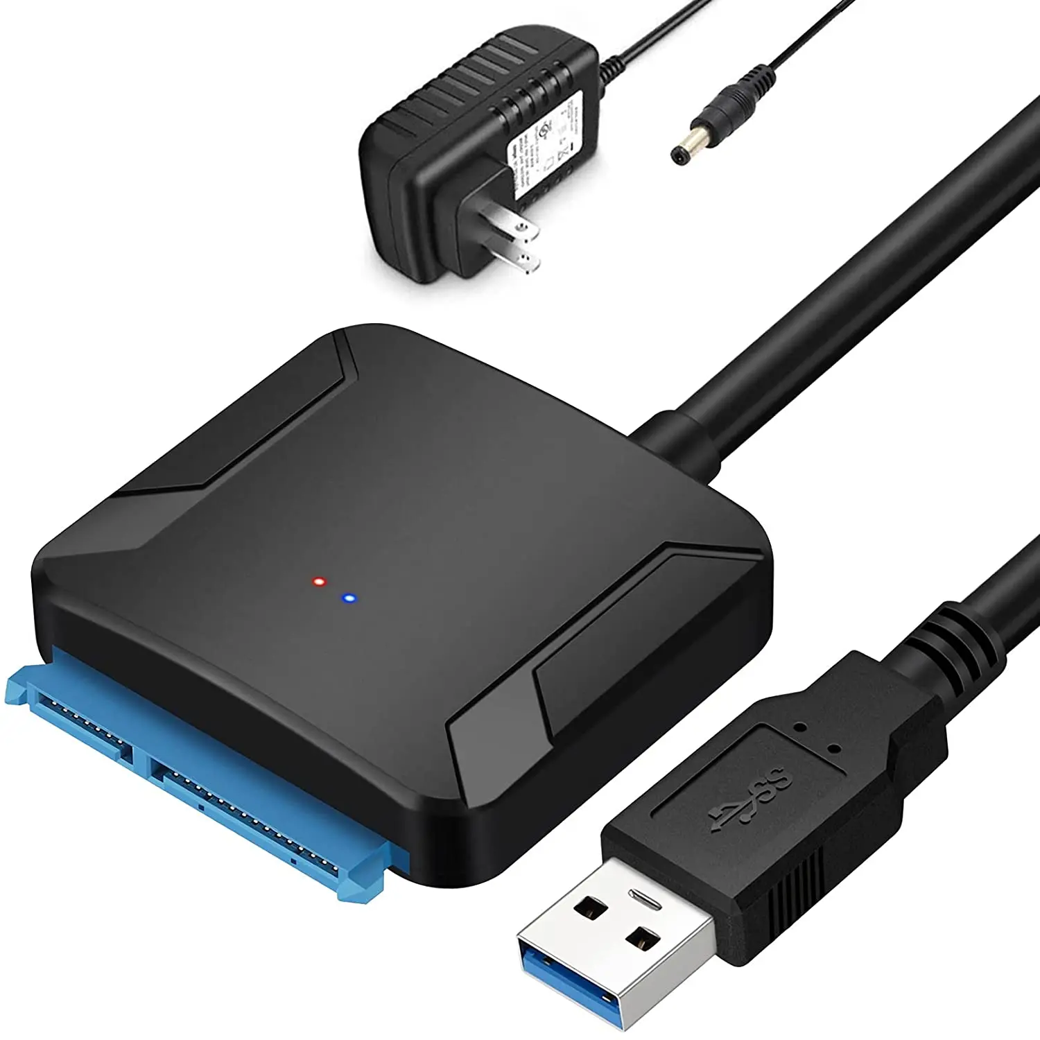 Кабель-адаптер SATA-USB 3 0 для жесткого диска 5/2 5 дюйма HDD/SSD с адаптером питания 12 В/2