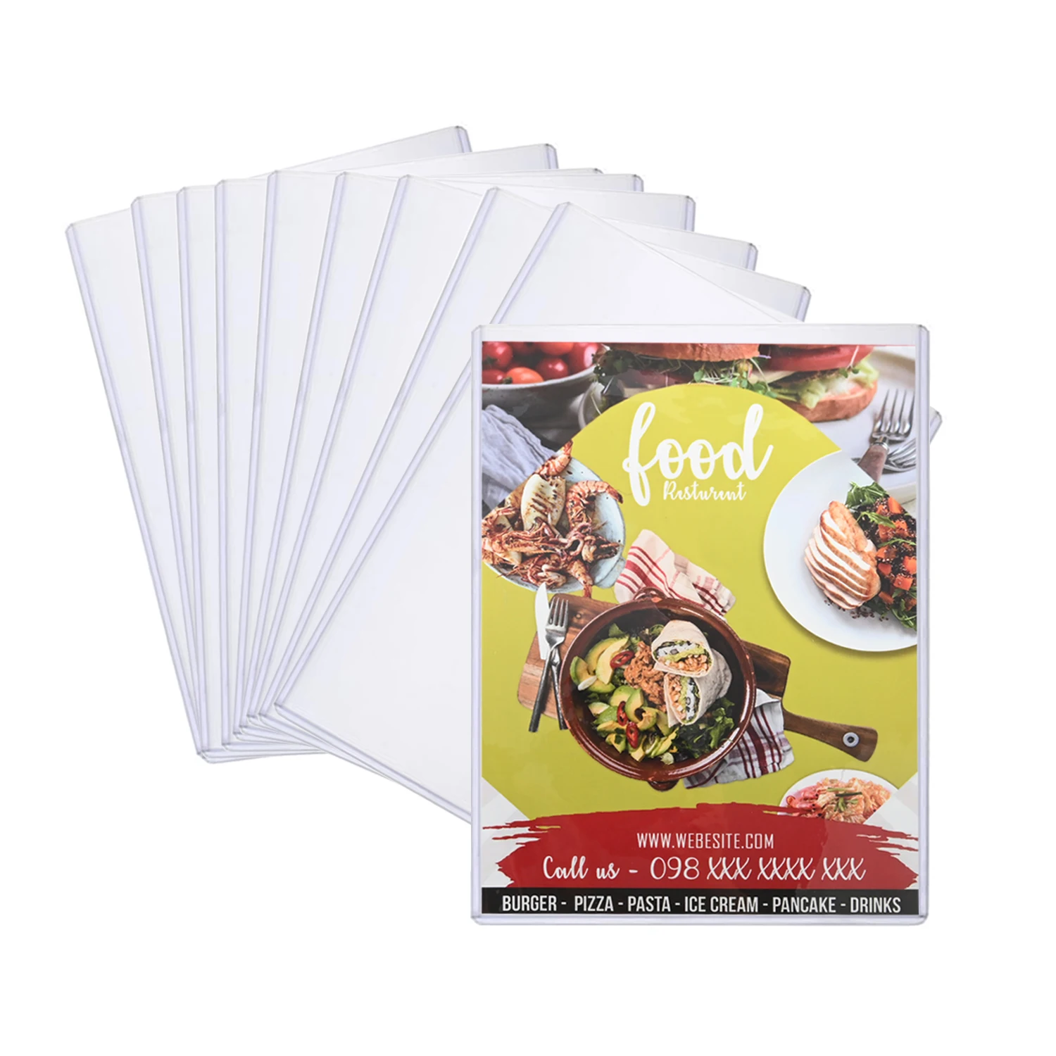 Waterproof Reusable PVC Document Protectors for 8.5x11 inch Letter Size Durable Plastic Document Sleeves Clear Document Folders