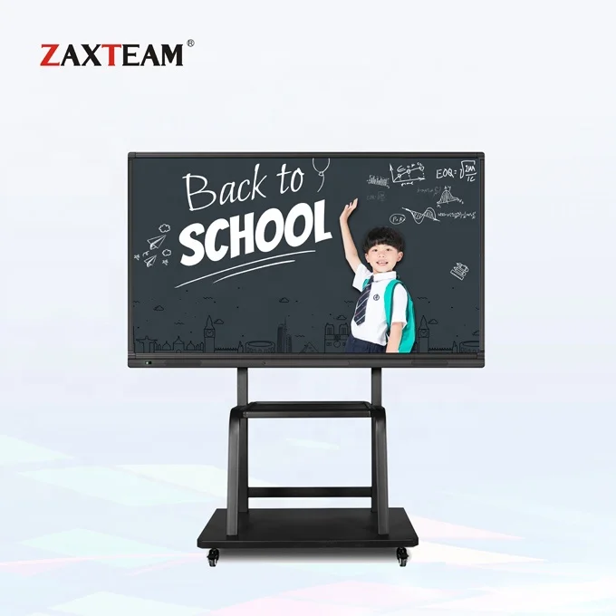 55 65 75 86 98 inch IR Multi Touch Dual System Interactive Board for Education Meeting Smart Display Whiteboard