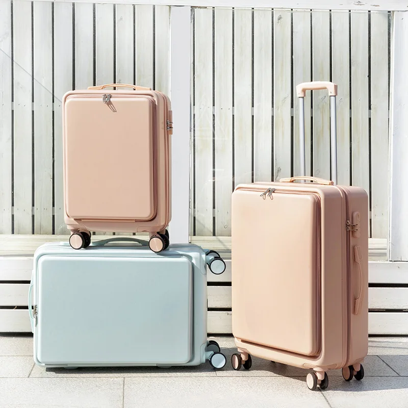 Hot Selling 20 Inch Multifunctional Hard Shell Luggage Fashionable Suitcase Password Travel Board case