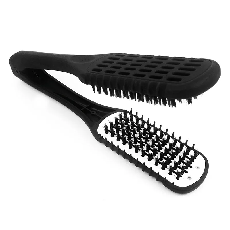 Straight Splint Salon Straight Plate Comb Dual-purpose  Bristle Hair Comb