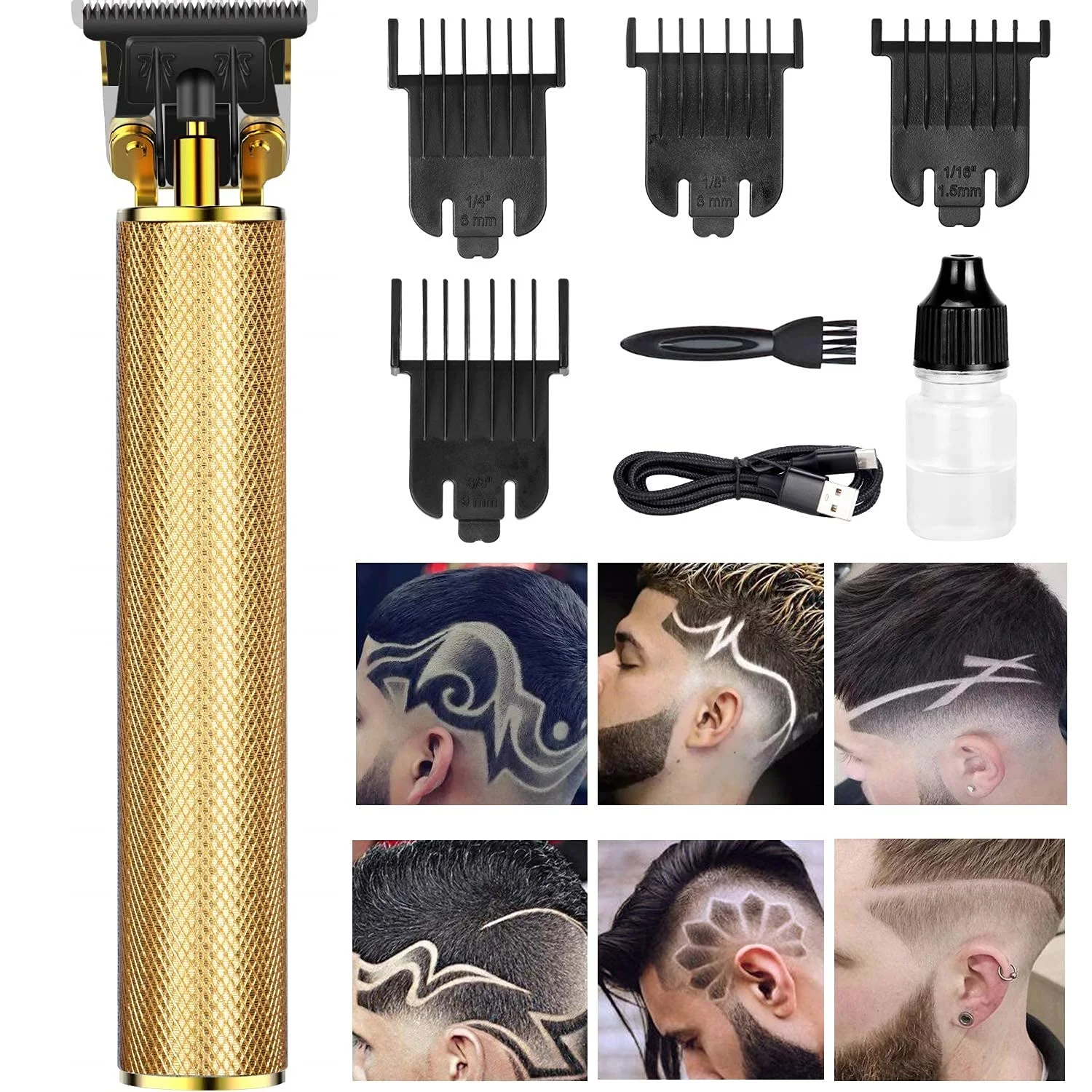 LCD Hair Clippers Professional, Hair Cutting Machine Beard Trimmers For Men Barbers Electric Shavers T9 Hair Cutter