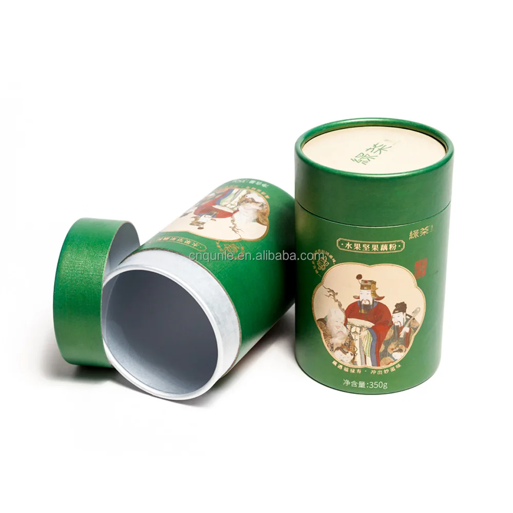 aluminum foil lined paper tube packaging food grade for supplements supplement packaging container