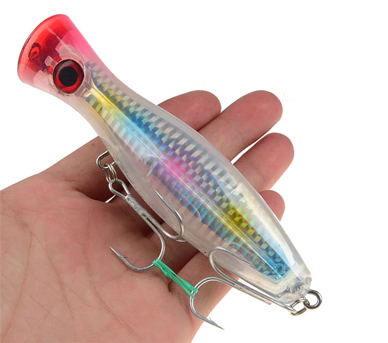 
12cm 40g Big Popper Fishing lure Crankbait Iscas Artificial Wobblers ABS Hard Bait Pesca Bass Carp Pike Fishing Tackle 