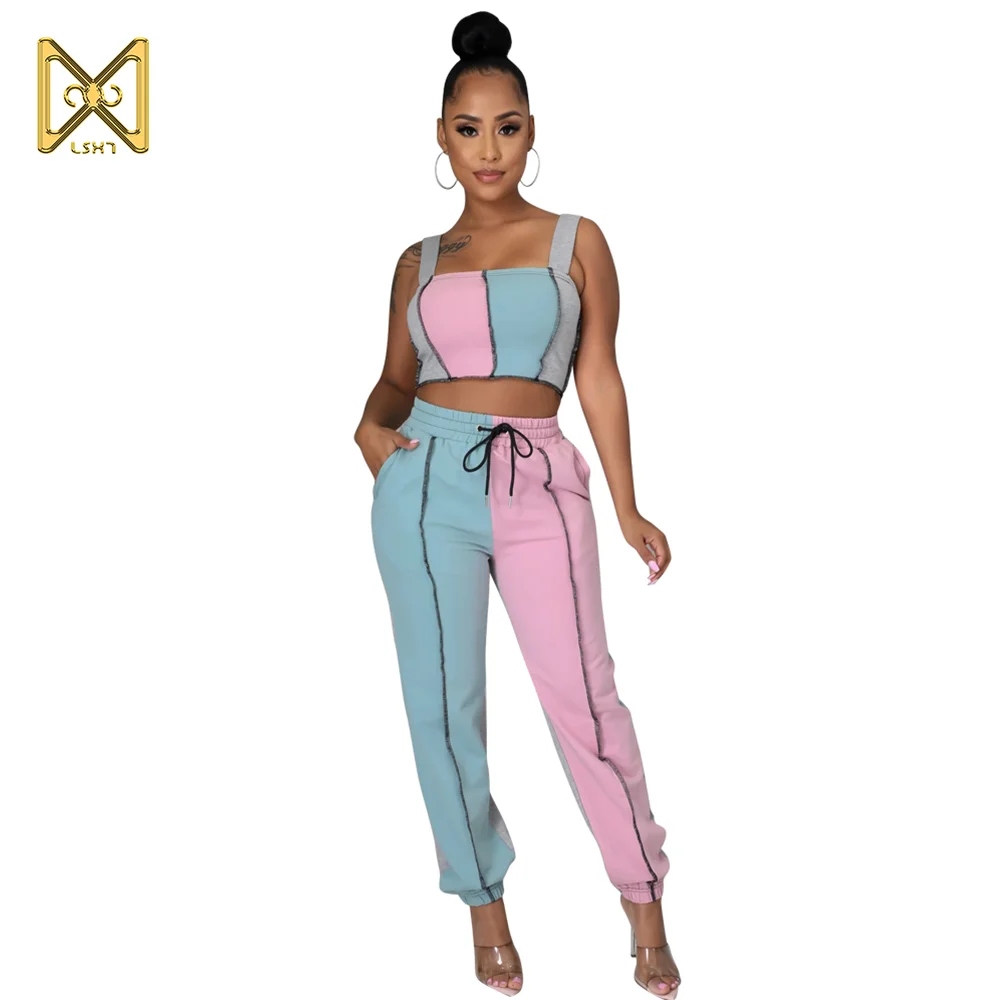 2021 two piece set women clothing plus size designer clothes shirt and pant fashion casual wear suit Spliced two piece set