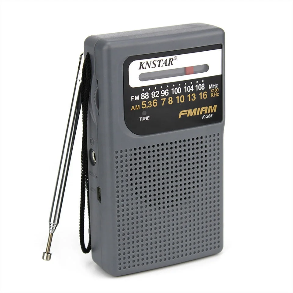 K-266 Mini Pocket Radio Am Fm Bl-5c Battery Fm Am 2 Band Portable Radio With Earphone Jack