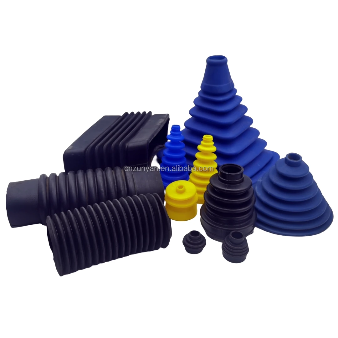 Compression Molded Custom Waterproof Dustproof Flexible Dust Cover Epdm Rubber Bellow
