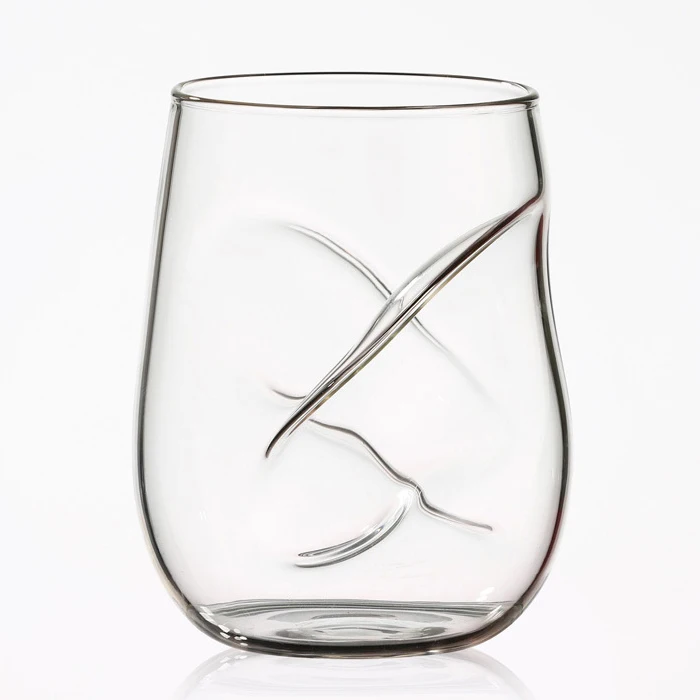 Factory handblown customize borosilicate glassware shot glass twisted whisky glass