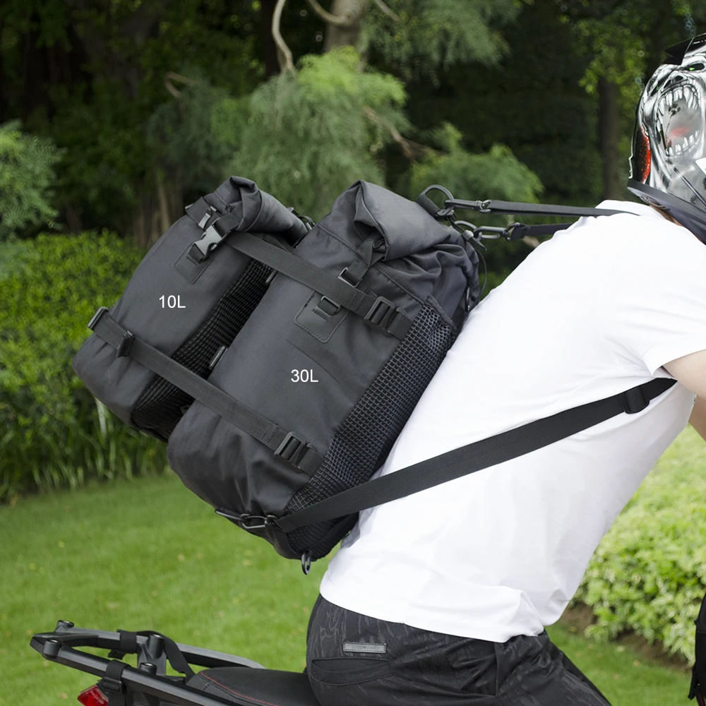 CUCYMA Multifunctional Waterproof Backpack Saddlebag Side Motorcycle Rear Seat Tail Bag