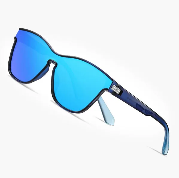 New Unisex Blue Frame Ultra-Light UV400 Sunglasses with Tac Lenses Fashionable Polarized Sunscreen UV Blue Lens Sunglasses