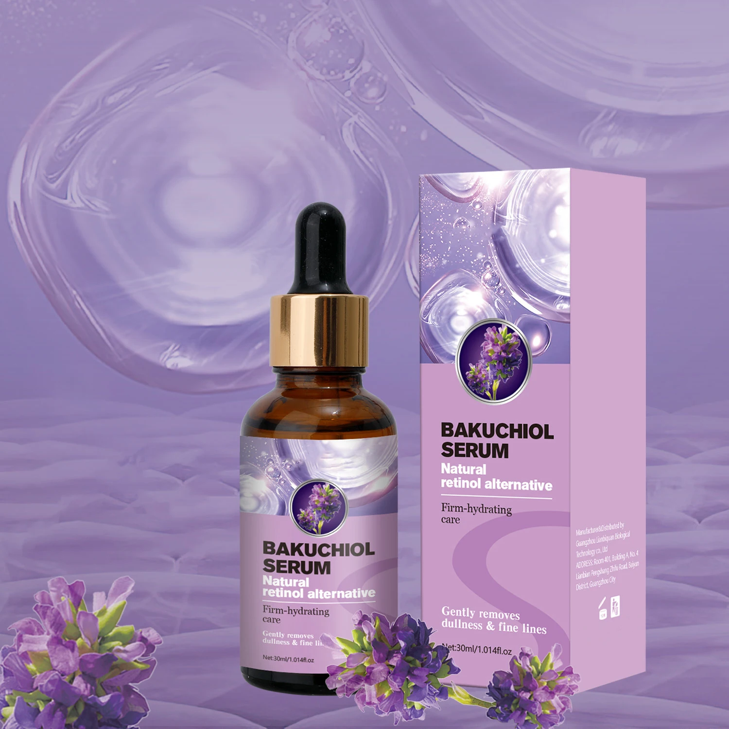 Private Label Face Bakuchiol Serum And Retinol Organic Vitamin C Antiwrinkle Collagen Face Serum Hyaluronic Acid Serum For Face