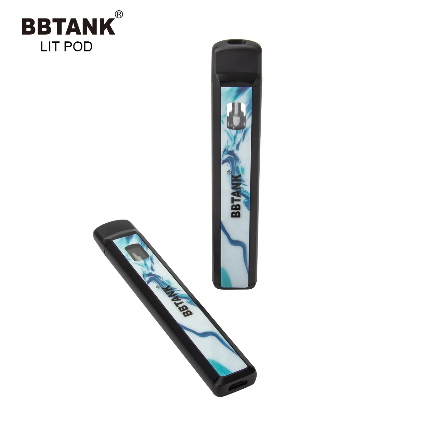 Lead free press on mouthpeice 510 glass atomizer rechargeable battery pod cbd vape cartridge